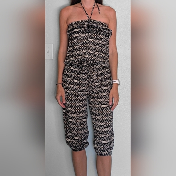 Black/Cream Jumpsuit - Picture 1 of 5